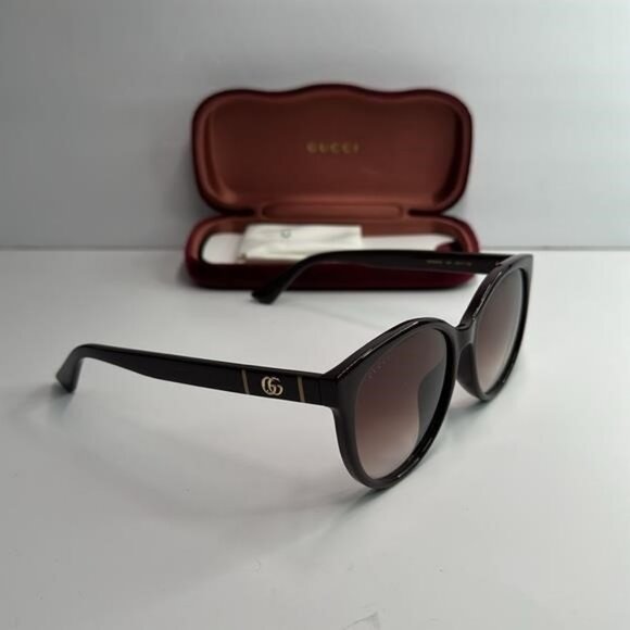 GUCCI GG0636sk 003 WOMENS CAT EYE BROWN BROWN BROWN FASHION DESIGNER EYEWEAR - Picture 7 of 14